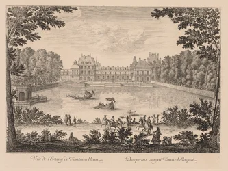 Uitzicht op de vijver van Fontainebleau
