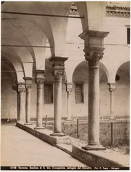Klooster in de kerk van Sint Jan Evangelist, Ravenna, Emilia-Romagna, Italië, foto door Pietro Poppi, Bologna, ca. 1900