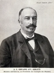 Portret van Giovanni Giolitti, Italiaanse politicus.