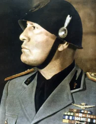 Portret van Mussolini
