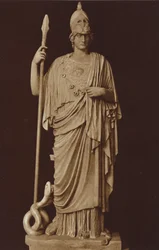 Het standbeeld van Minerva in het Vaticaans Museum, Rome