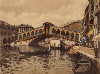 Venezia / Venetië: Rialtobrug (gekleurde foto)