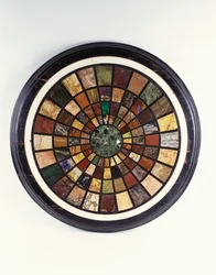 Een Italiaanse specimen marmeren tafelblad, 19e eeuw