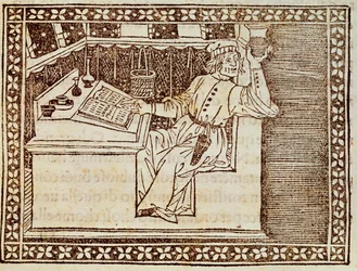 Apotheker, Florentijnse gravure uit Het Schaakboek