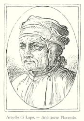 Arnolfo di Lapo, Florentijnse Architect (gravure)