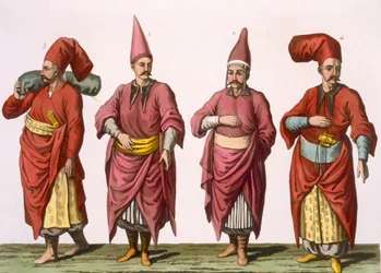 Baltadji, Kizlar-Aga enz., plaat 6 uit deel III, band I van De geschiedenis van de naties, gegraveerd door V. Raineri