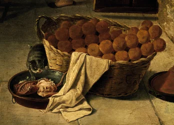 Mand met brood (detail)