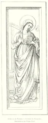 Verzameling van Florence, Academie voor Schone Kunsten, Aankondiging, door Filippo Lippi (gravure)