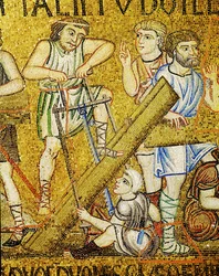 Ambachtslieden bouwen de Ark ... (mozaïek)