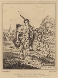 David met het hoofd van Goliath