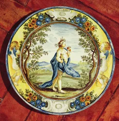 Versierde plaat, uit Urbino