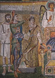 Detail uit Scènes uit de eerste komst van Christus en Jezus