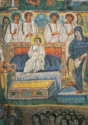Detail uit Scènes uit de eerste komst van Christus en Jezus