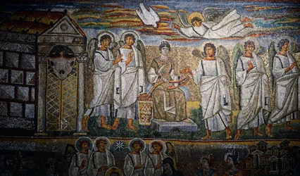 Detail uit Scènes uit de eerste komst van Christus en Jezus