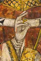 Detail van het drieluik met San Cataldo, Crypte van de Kathedraal
