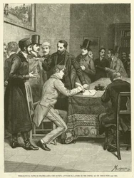 Ze ondertekenden het Broederschapsverdrag dat het werk van drie volkeren naar één doel moest leiden (gravure)