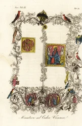 Eerste pagina van de beroemde Weense Codex van de Gouden Bul