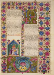 Begin van het Tweede Boek der Makkabeeën, uit de Borso d