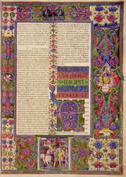 Begin van het Boek van de Profeet Daniël, uit de Borso d