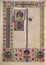 Fol.87v Opening van het Boek van de Profeet Hosea, uit de Borso d