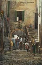 Fontanassa, San Remo, Italië (kleurenlitho)