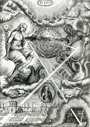 Frontispice van Ars Magna Lucis et Umbrae, door Athanasius Kircher (1601-80) Rome, 1646