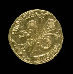 Gouden florijn (voorzijde) met een fleur-de-lys, Florentijns, 1252