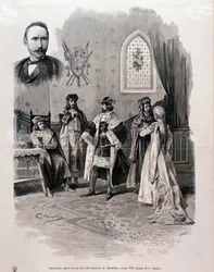 Illustratie van Pierre Gringoire, opera door Antonio Scontrino