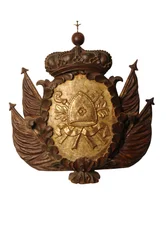 Grote barokke wapensnede, ca.1700 (hout)