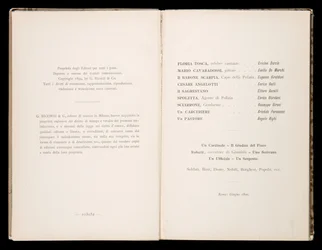 Libretto della Tosca door Giacomo Puccini, Edition Ricordi, Italië