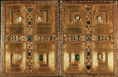 Lombardische kunst: Evangelieboek van Lombardische prinses Theodelinde van Beieren