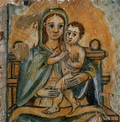 Madonna en Kind (detail van een ex-voto), 1604