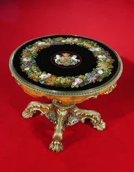 Micro-mozaïek tafel met Norfolk en Leveson-Gower wapens, 1847