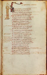 Ms 19 fol.47 Pagina met een versierde initiaal, uit LArt dAimer door Ovidius