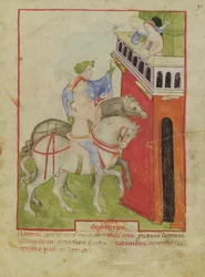 Paardrijden, uit Tacuinum Sanitatis
