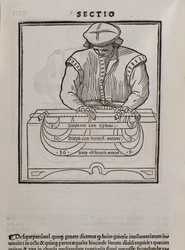 Pagina uit Musica theorica door Lodovico Fogliani (1475?-1542) (of Ludovico Foliani), muziektheoreticus.