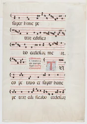 Pagina uit een missaal of koorboek, Noord-Italië, eerste helft van de 15e eeuw