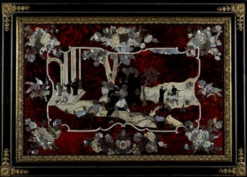 Paneelmarqueterie gemaakt door Koninklijke Fabriek van Napels, Italië