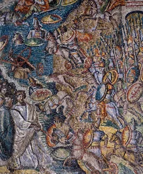 Paneel met mozaïek, middenschip, Basiliek van Santa Maria Maggiore, Rome, Italië, 5e eeuw