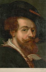 Peter Paul Rubens, Vlaams kunstenaar (chromolitho)