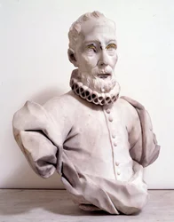 Portret van Alessandro Giustiniani (marmeren beeldhouwwerk)