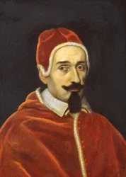 Portret van Alexander VII op 57-jarige leeftijd