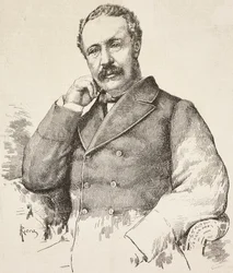 Portret van Charles George Gordon, bekend als Gordon Pasha, Britse generaal