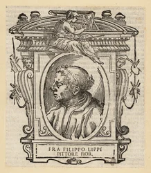 Portret van Filippo Lippi, Italiaanse schilder uit Florence van de Quattrocento (15e eeuw), circa 1406-1469