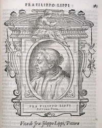 Portret van Fra Filippo Lippi (c.1406-69) uit Vasaris Levens van de Kunstenaars, voor het eerst gepubliceerd in 1550