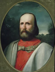 Portret van Giuseppe Garibaldi (olieverf op doek)