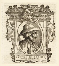 Portret van Piero di Cosimo, ook bekend als Piero di Lorenzo, Italiaanse schilder van de Renaissance uit Florence