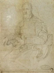 Portret van Titiaan (Tiziano Vecellio) (c.1485-1576) Romeinse School
