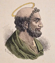 Portret van Sint Pieter, eerste paus en bisschop van Rome