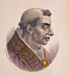 Portret van Paus Adrianus II (867-872)